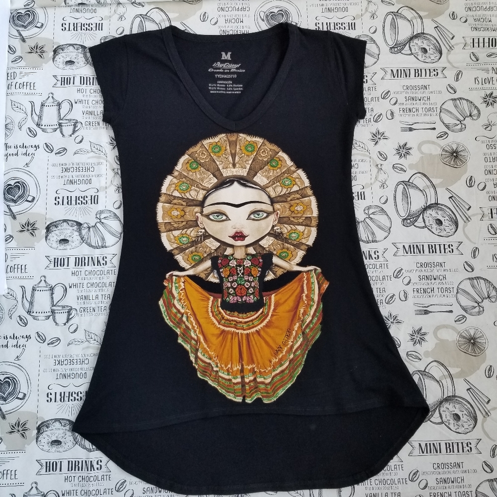 Mexican Graphic Black T-Shirt